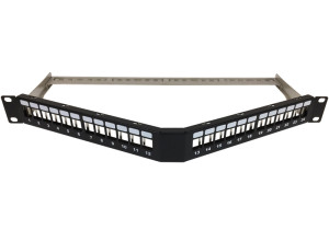 DINTEK 1U UTP Angled Unloaded Patch Panel