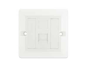 1 Port Euro Style Beveled Wall Plate - Shuttered 