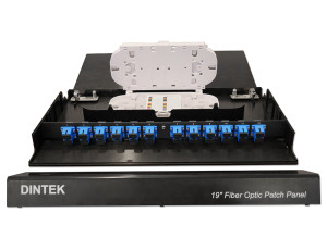 24 Port 1U SC Fixed Patch Panel & Plastic Enclosure