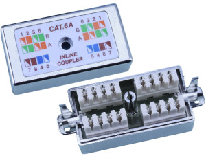 DINTEK Cat.6A Inline Block to Block Type Shielded Coupler