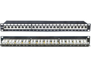 PowerMAX+ 1U 24P Cat.6A FTP Tray Patch Panel