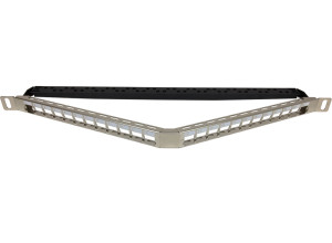 DINTEK 0.5U STP Angled Unloaded Patch Panel