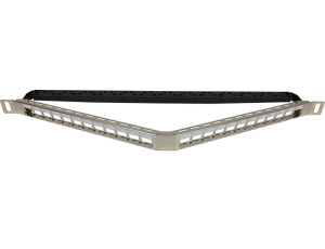 DINTEK 0.5U STP Angled Unloaded Patch Panel