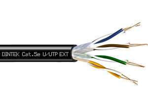 PowerPRO 4P Cat.5e U/UTP 24AWG PE Gel Filled Cable - Black