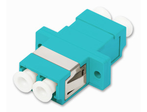 OM3 Duplex LC Adapter - Unshuttered With Flange