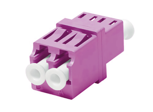 OM4 Duplex Low Profile LC Adapter - Unshuttered Without Flange